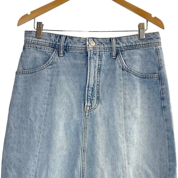 Free People We The Free Midas Denim Midi Skirt | Size 30 | NWT - Picture 3 of 11